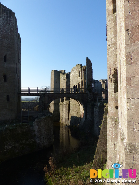 FZ035503 Raglan castle moat